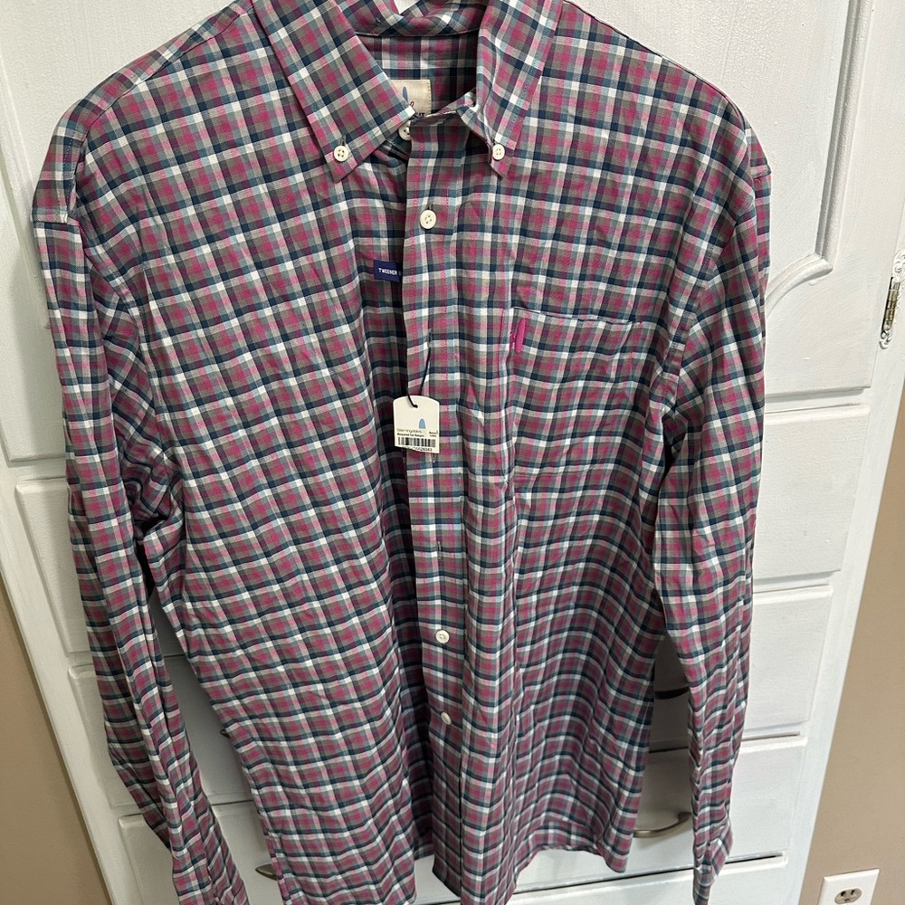 Johnnie OButton-Down Shirt - Pink, Blue, and White